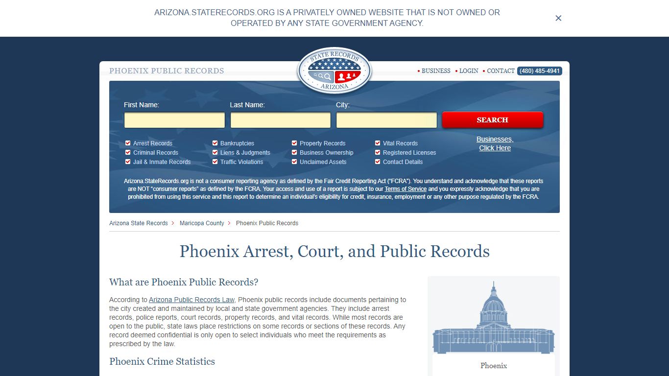 Phoenix Arrest and Public Records | Arizona.StateRecords.org